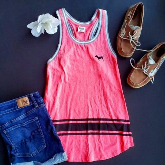 💍Pink Victoria's Secret Pink Tank top - Picture 1 of 8